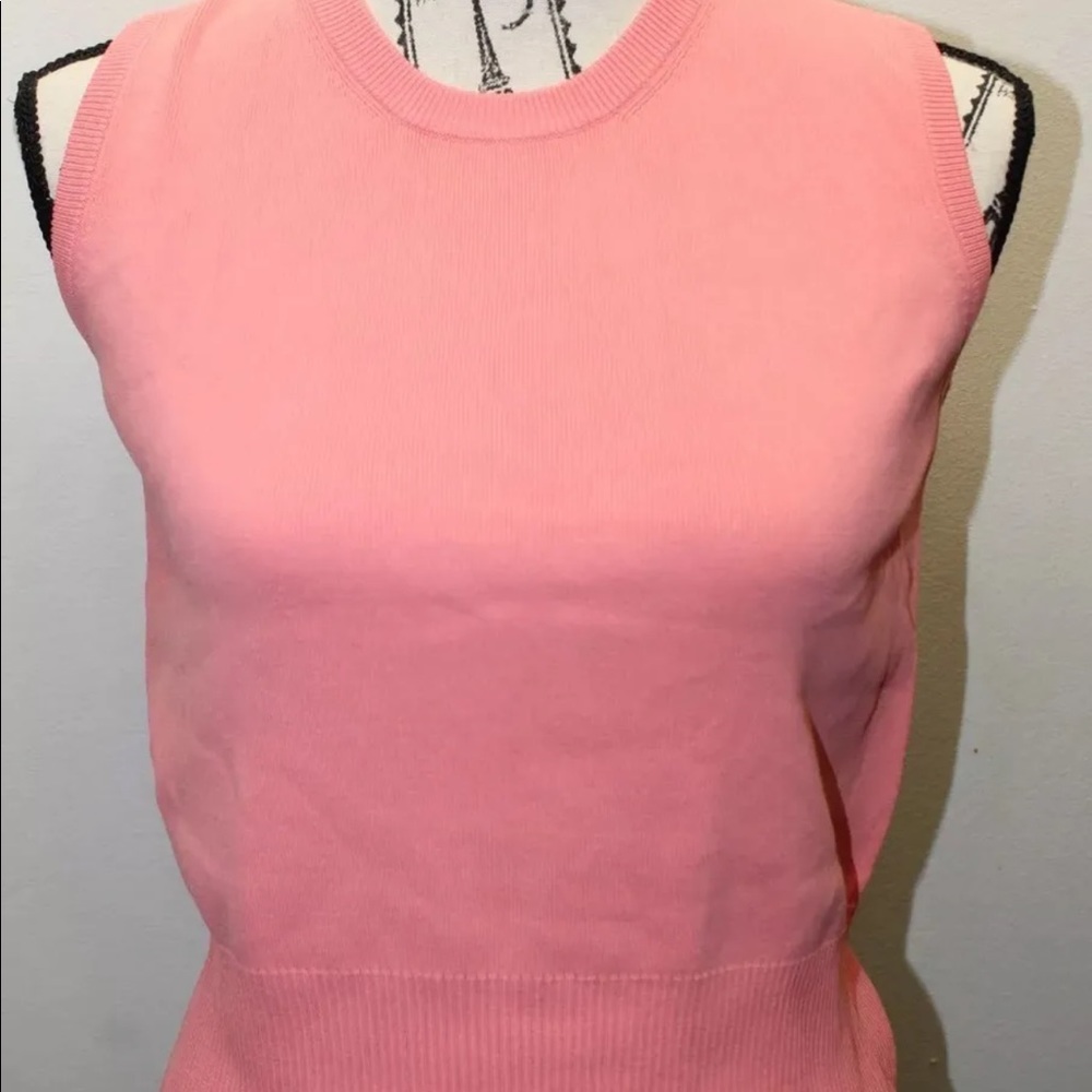JAC Peach Blouse  Sleeveless Crew Neck Viscous Sz XL Stretch Women Shirt